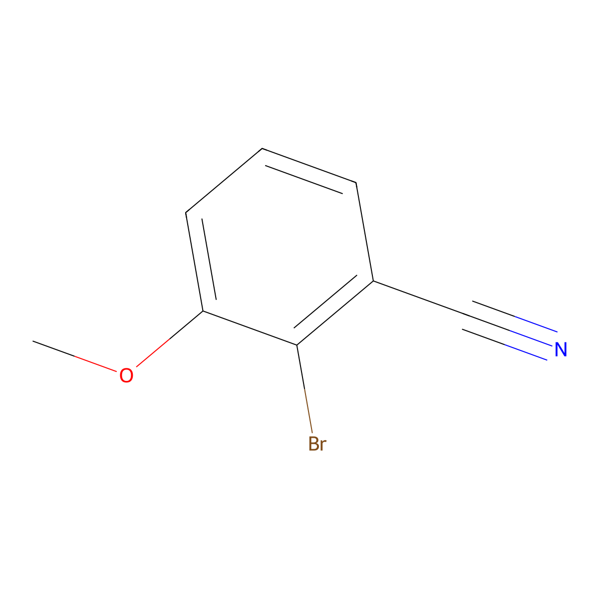 2-Bromo-3-methoxybenzonitrile molecular structure, CAS 1261816-95-8