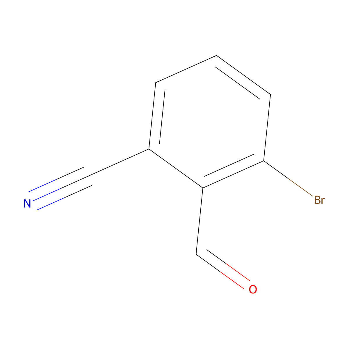 3-Bromo-2-formylbenzonitrile molecular structure, CAS 1261817-22-4