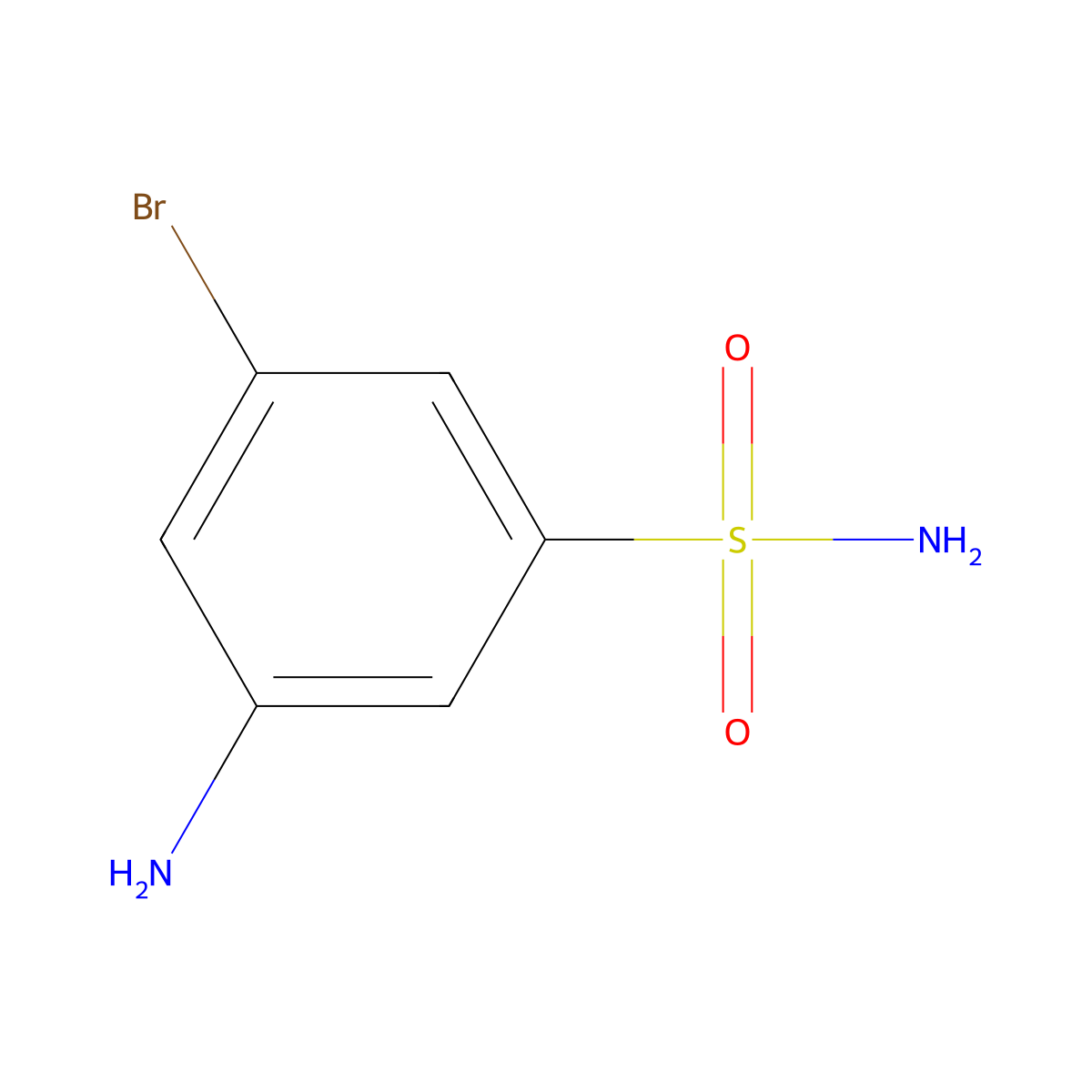 3-Amino-5-bromobenzene-1-sulfonamide molecular structure, CAS 1261817-84-8