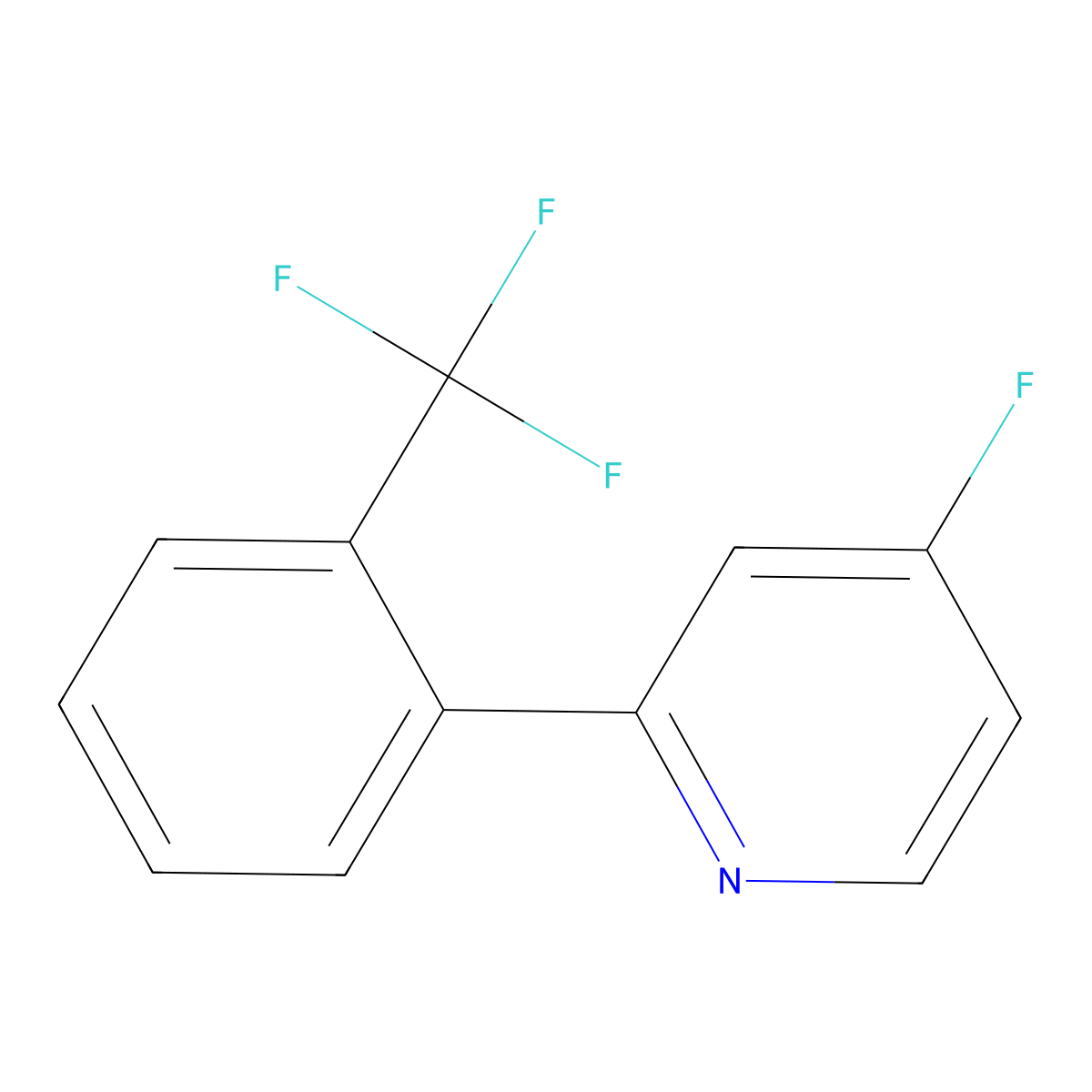 4-Fluoro-2-(2-(trifluoromethyl)phenyl)pyridine molecular structure, CAS 1261818-71-6