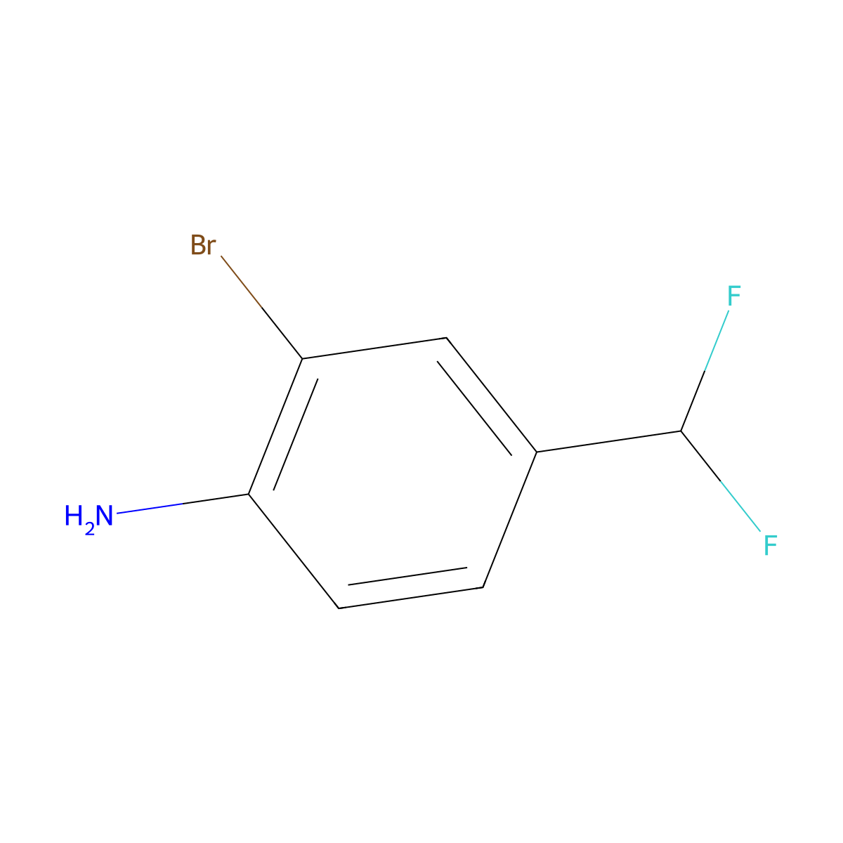2-Bromo-4-(difluoromethyl)aniline molecular structure, CAS 1261819-46-8