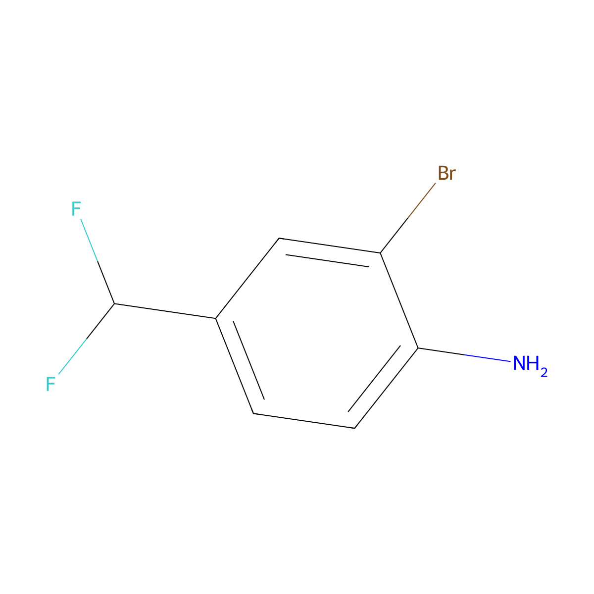 2-Bromo-4-(difluoromethyl)aniline molecular structure, CAS 1261819-46-8