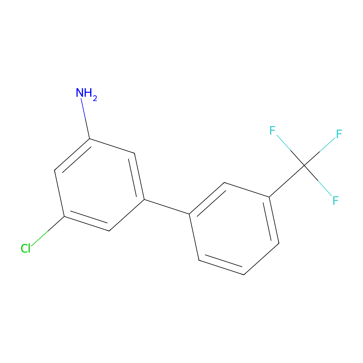 3-Chloro-5-(3-(trifluoromethyl)phenyl)aniline molecular structure, CAS 1261820-72-7