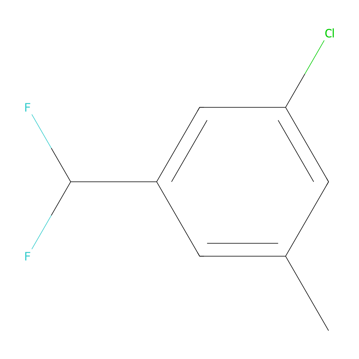 3-Chloro-5-(difluoromethyl)toluene molecular structure, CAS 1261821-41-3