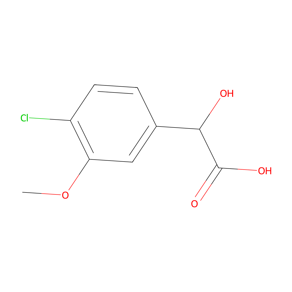 2-(4-Chloro-3-methoxyphenyl)-2-hydroxyacetic acid molecular structure, CAS 1261822-11-0
