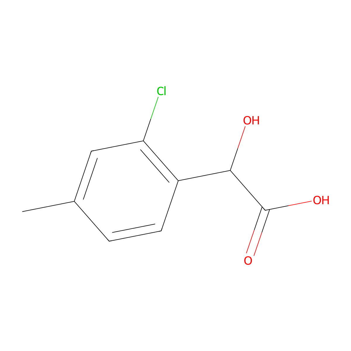 2-(2-Chloro-4-methylphenyl)-2-hydroxyacetic acid molecular structure, CAS 1261822-28-9