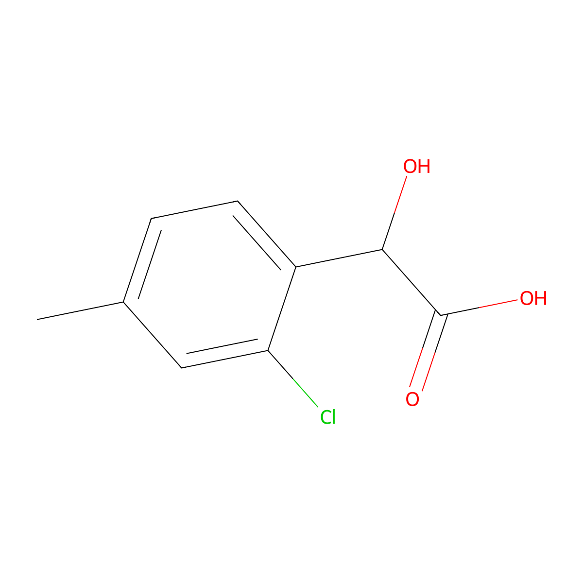 2-(2-Chloro-4-methylphenyl)-2-hydroxyacetic acid molecular structure, CAS 1261822-28-9