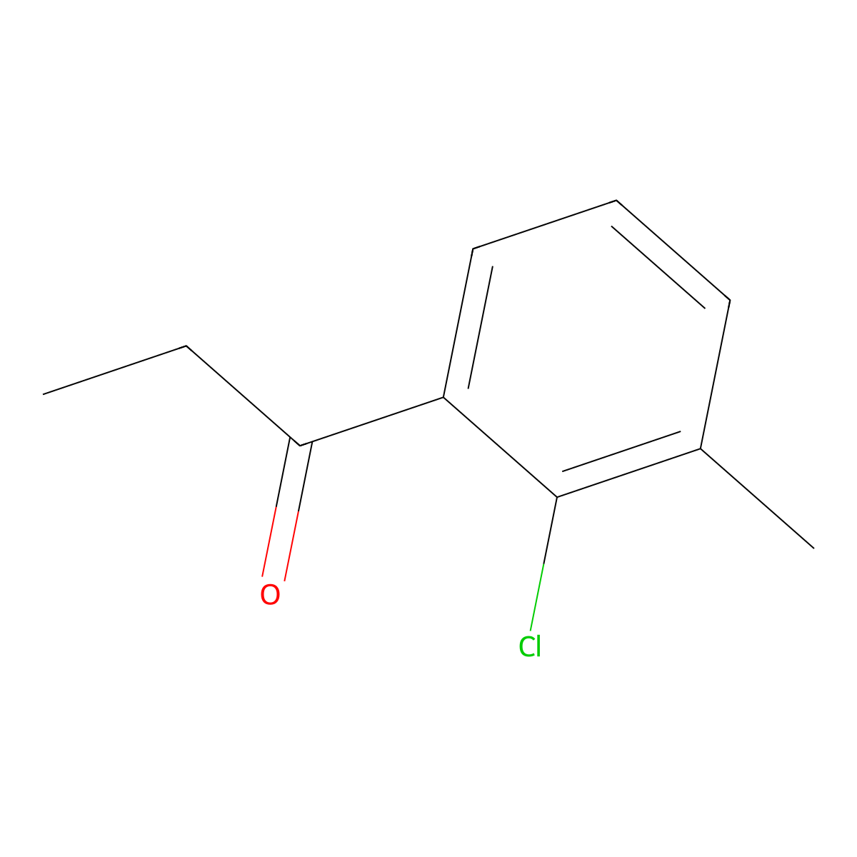 1-(2-Chloro-3-methylphenyl)propan-1-one molecular structure, CAS 1261822-38-1