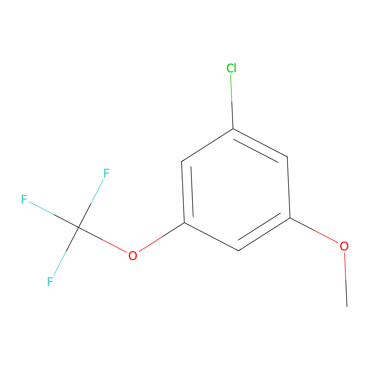 3-Chloro-5-(trifluoromethoxy)anisole molecular structure, CAS 1261822-54-1