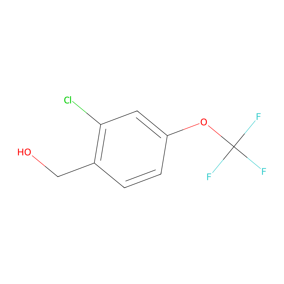 (2-Chloro-4-(trifluoromethoxy)phenyl)methanol molecular structure, CAS 1261822-74-5