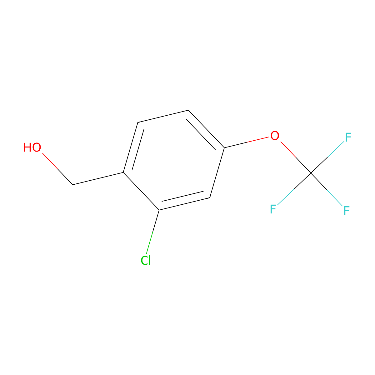 (2-Chloro-4-(trifluoromethoxy)phenyl)methanol molecular structure, CAS 1261822-74-5