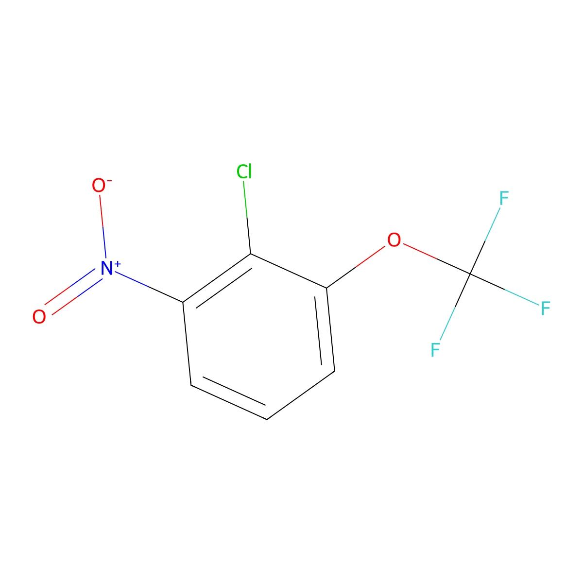 2-Chloro-1-nitro-3-(trifluoromethoxy)benzene molecular structure, CAS 1261822-83-6