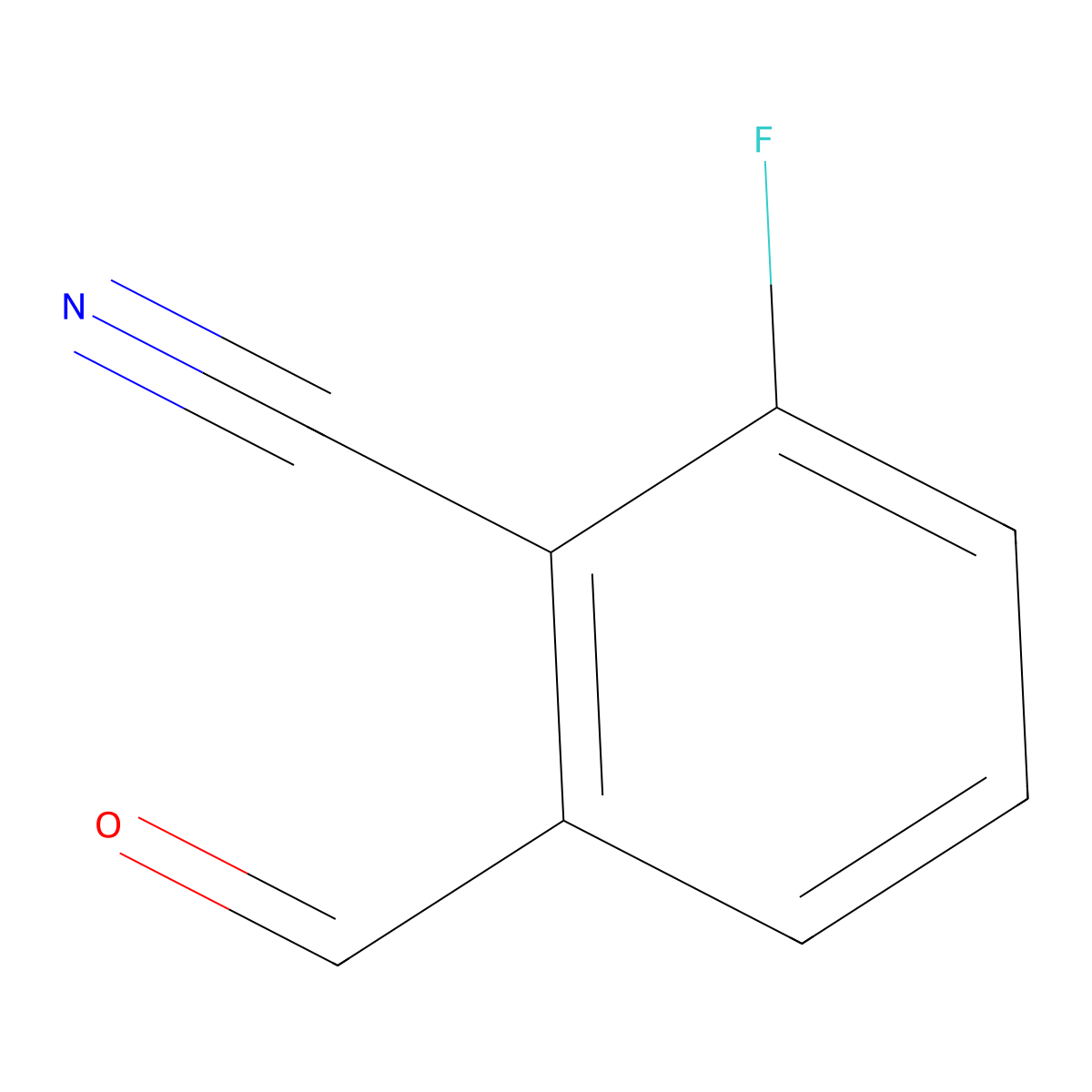2-Fluoro-6-formylbenzonitrile molecular structure, CAS 1261823-28-2