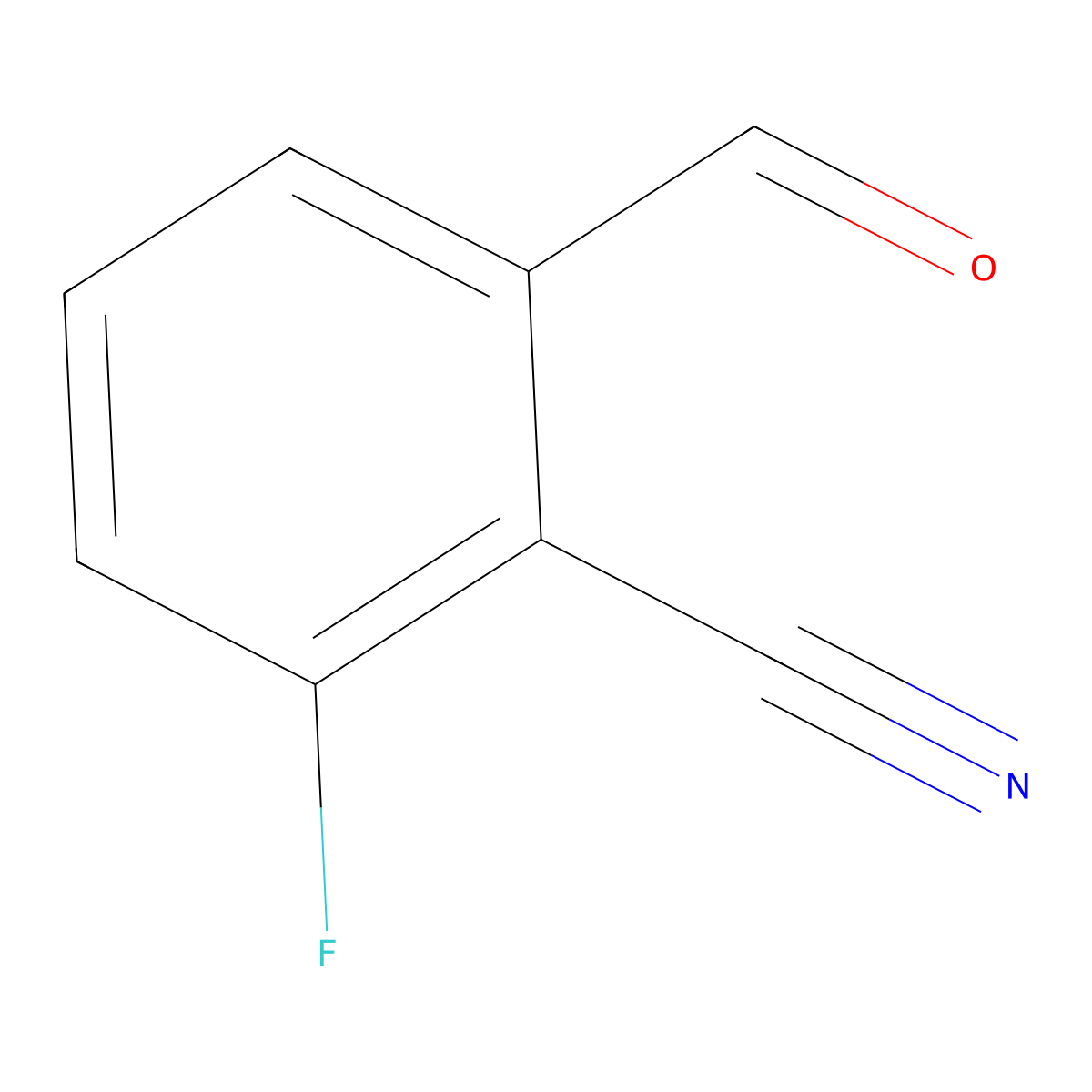 2-Fluoro-6-formylbenzonitrile molecular structure, CAS 1261823-28-2