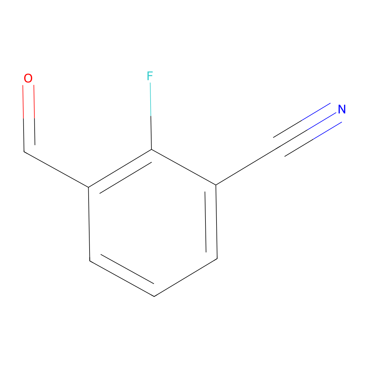 2-Fluoro-3-formylbenzonitrile molecular structure, CAS 1261823-31-7