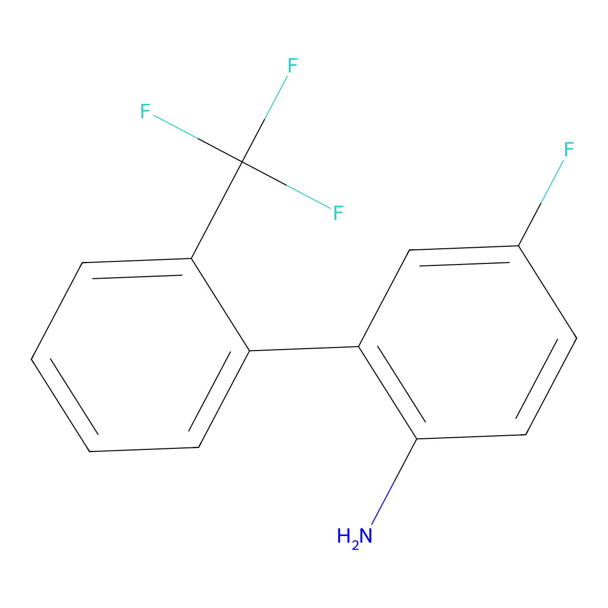 5-Fluoro-2'-(trifluoromethyl)-[1,1'-biphenyl]-2-amine molecular structure, CAS 1261823-59-9