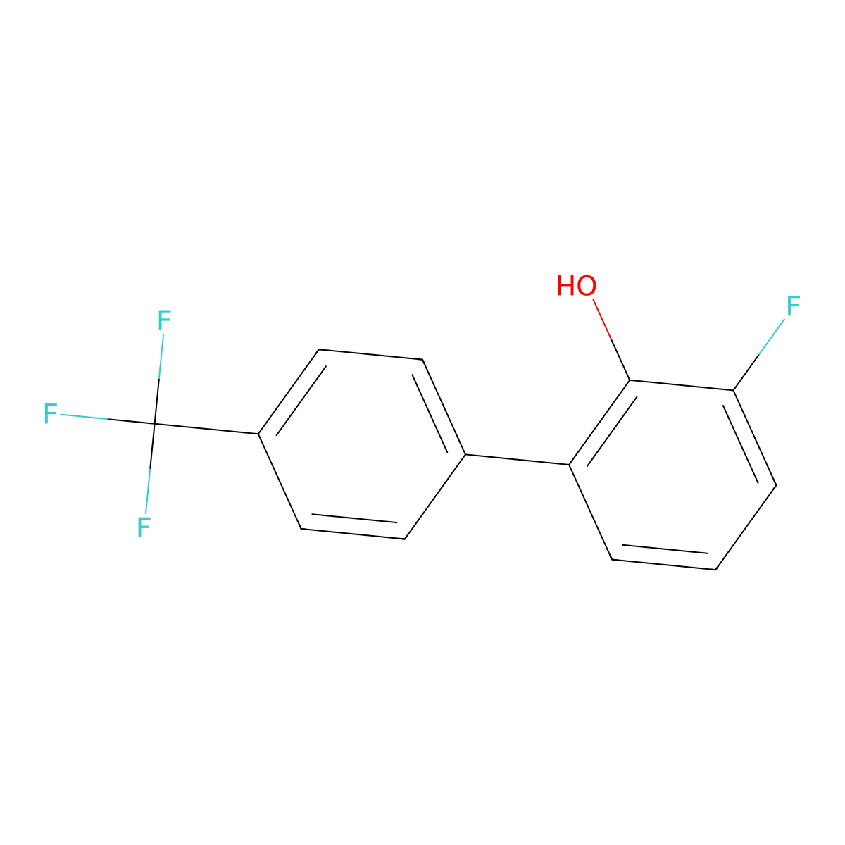 3-Fluoro-4'-(trifluoromethyl)-[1,1'-biphenyl]-2-ol molecular structure, CAS 1261823-78-2