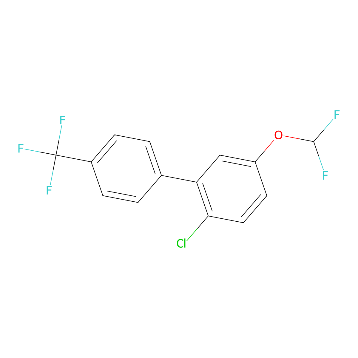 2-Chloro-5-(difluoromethoxy)-4'-(trifluoromethyl)-1,1'-biphenyl molecular structure, CAS 1261823-80-6