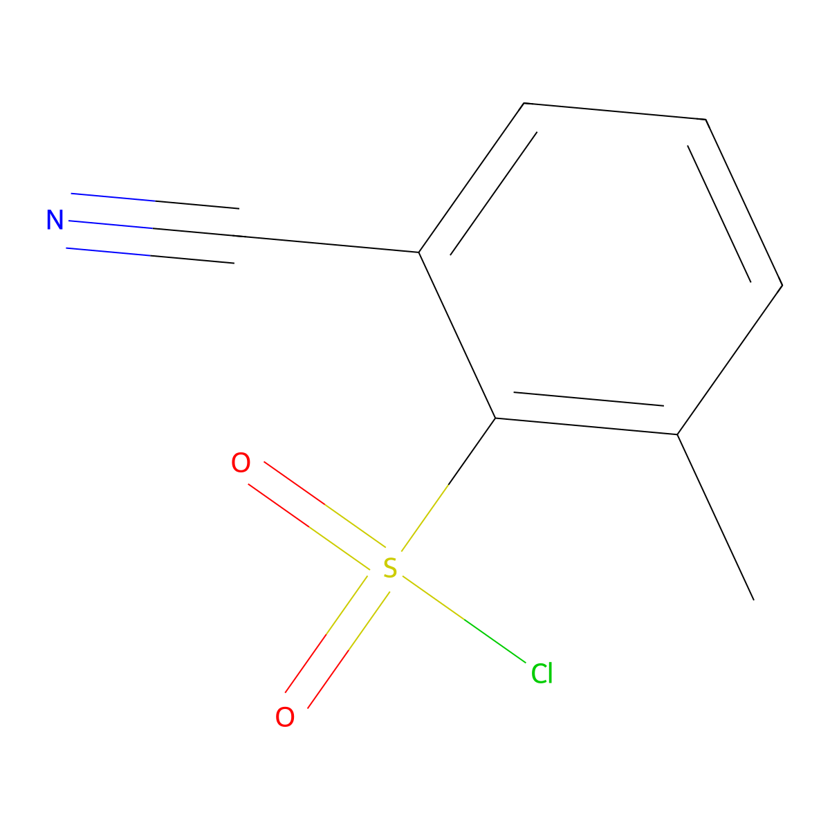 2-Cyano-6-methylbenzene-1-sulfonyl chloride molecular structure, CAS 1261824-69-4