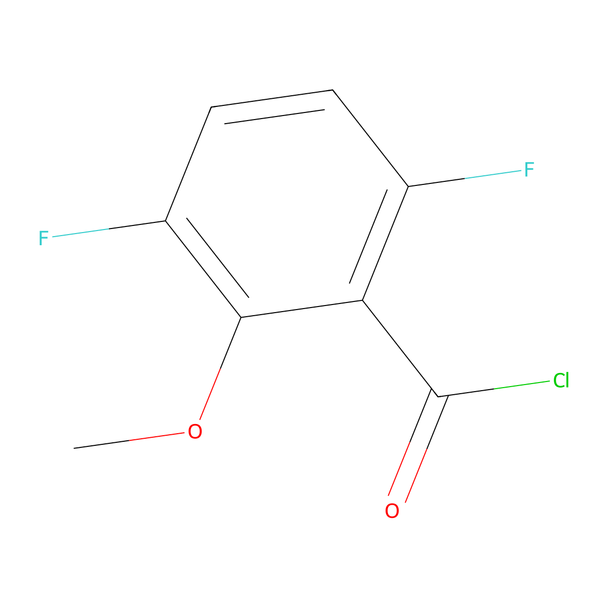 3,6-Difluoro-2-methoxybenzoyl chloride molecular structure, CAS 1261825-37-9