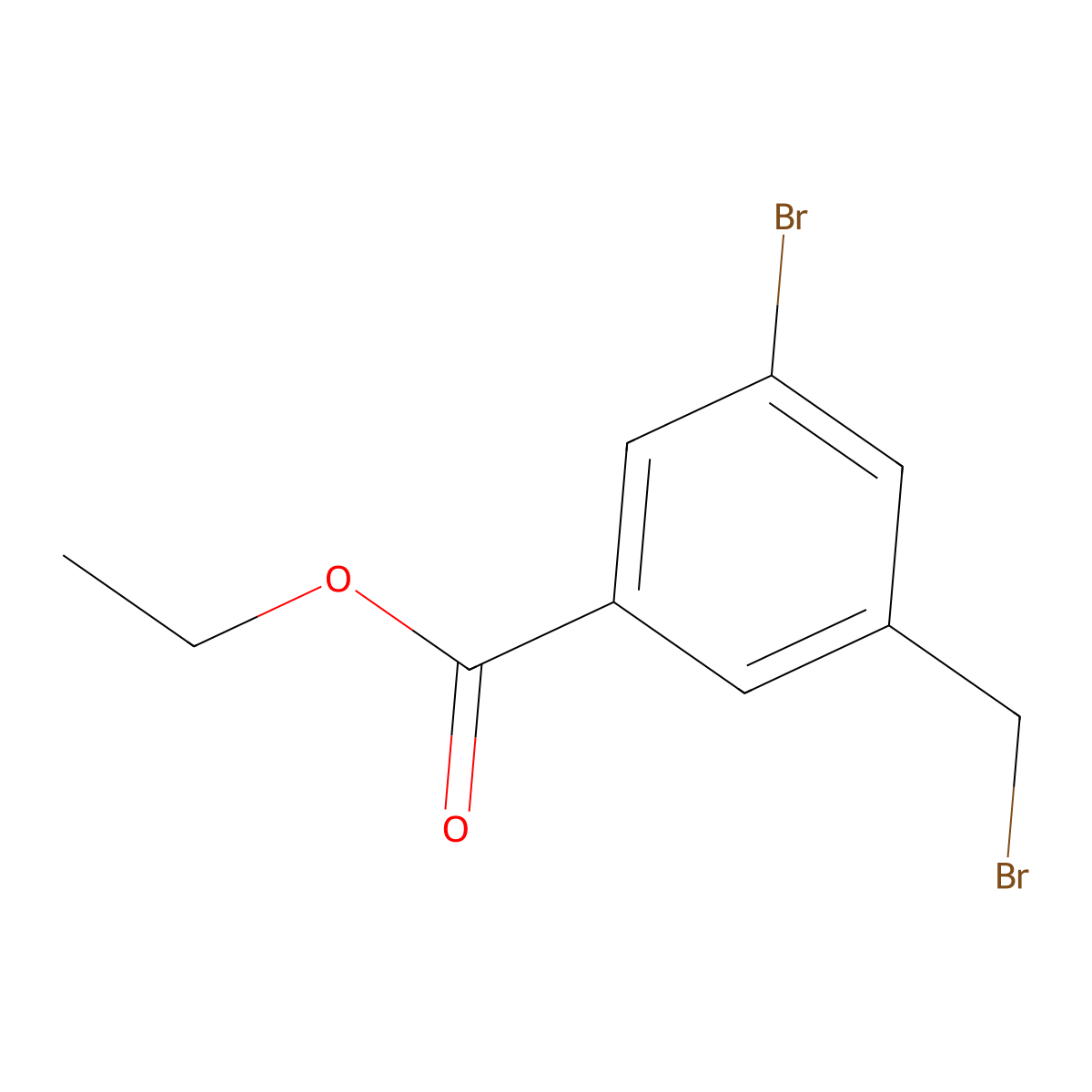 Ethyl 3-bromo-5-(bromomethyl)benzoate molecular structure, CAS 1261826-04-3