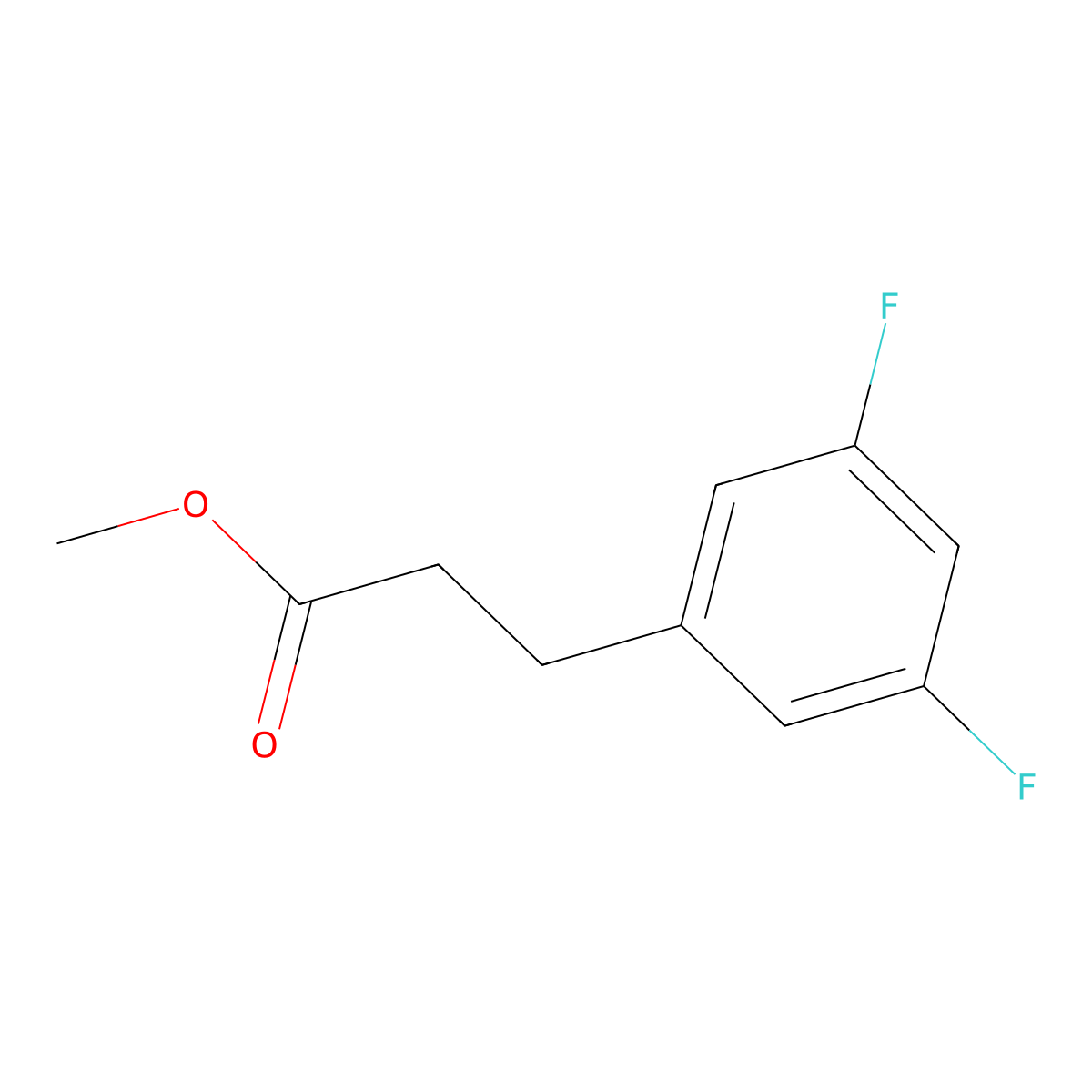 Methyl 3-(3,5-difluorophenyl)propanoate molecular structure, CAS 1261826-95-2