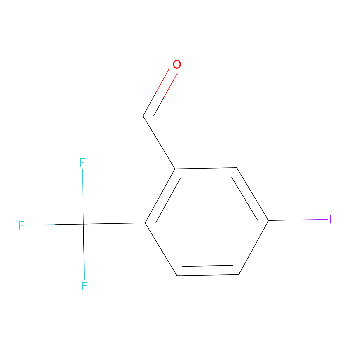 5-Iodo-2-(trifluoromethyl)benzaldehyde molecular structure, CAS 1261827-15-9