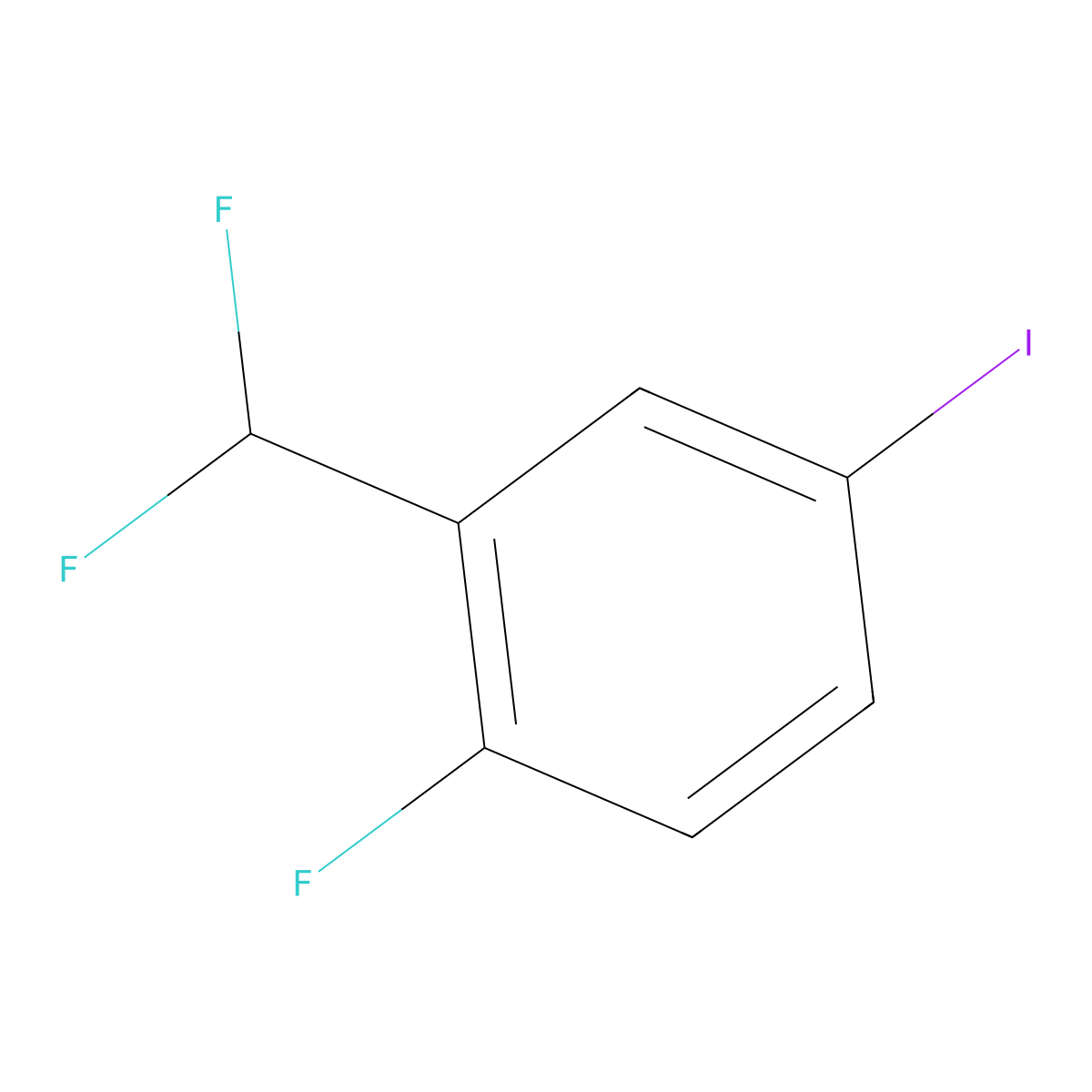 4-Fluoro-3-(difluoromethyl)iodobenzene molecular structure, CAS 1261827-38-6