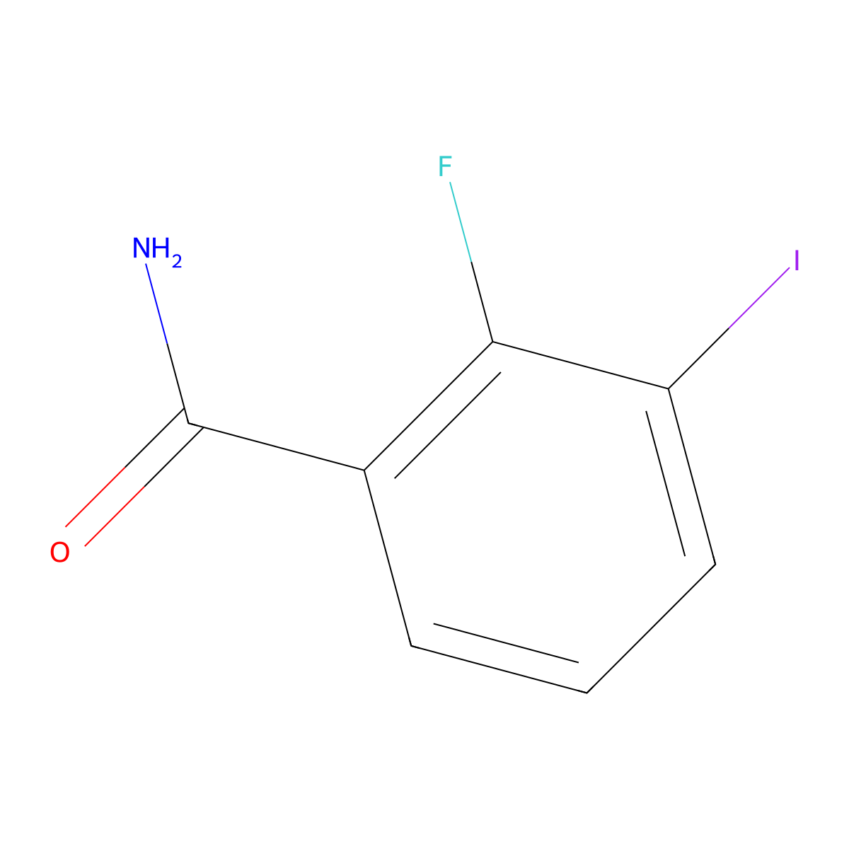 2-Fluoro-3-iodobenzamide molecular structure, CAS 1261827-65-9