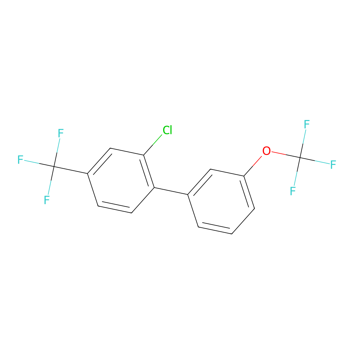 2-Chloro-3'-(trifluoromethoxy)-4-(trifluoromethyl)-1,1'-biphenyl molecular structure, CAS 1261827-66-0