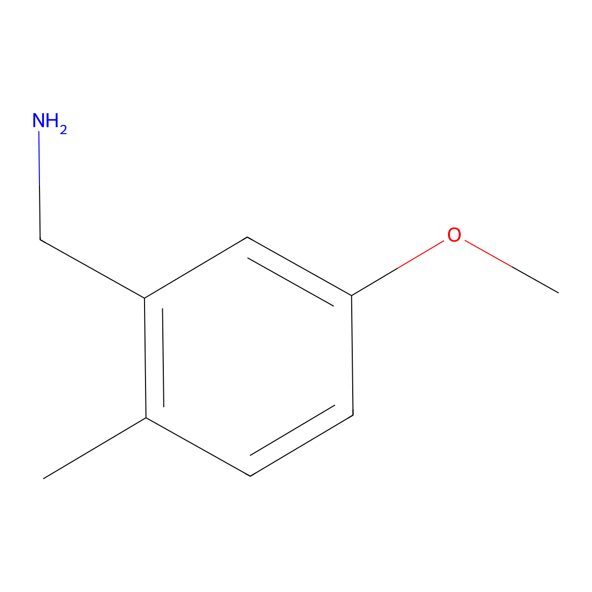 (5-Methoxy-2-methylphenyl)methanamine molecular structure, CAS 1261827-73-9