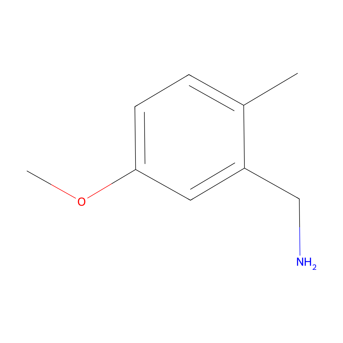 (5-Methoxy-2-methylphenyl)methanamine molecular structure, CAS 1261827-73-9