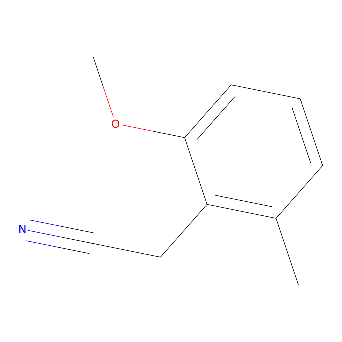 2-(2-Methoxy-6-methylphenyl)acetonitrile molecular structure, CAS 1261827-81-9