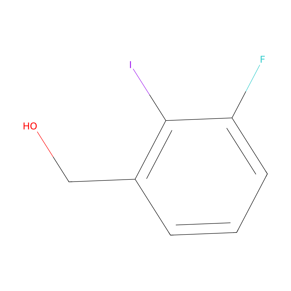 (3-Fluoro-2-iodophenyl)methanol molecular structure, CAS 1261827-82-0