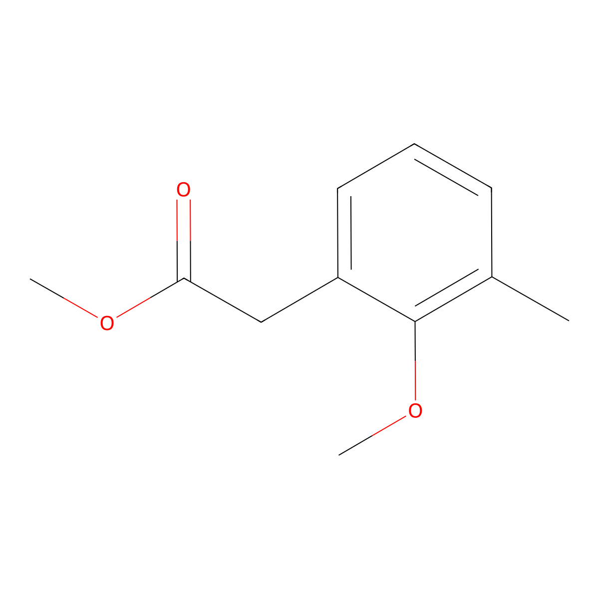 Methyl 2-methoxy-3-methylphenylacetate molecular structure, CAS 1261827-91-1
