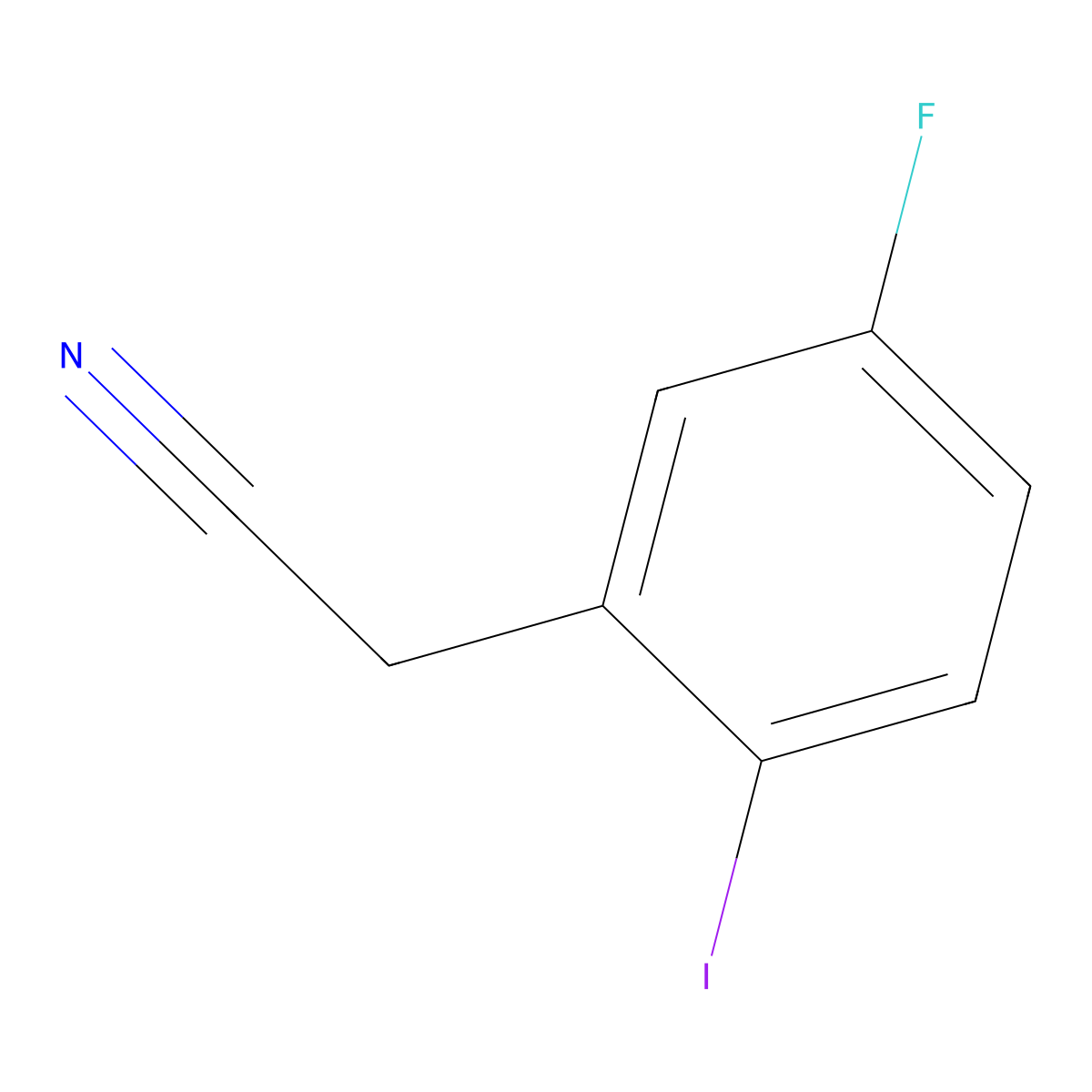 2-(5-Fluoro-2-iodophenyl)acetonitrile molecular structure, CAS 1261827-92-2