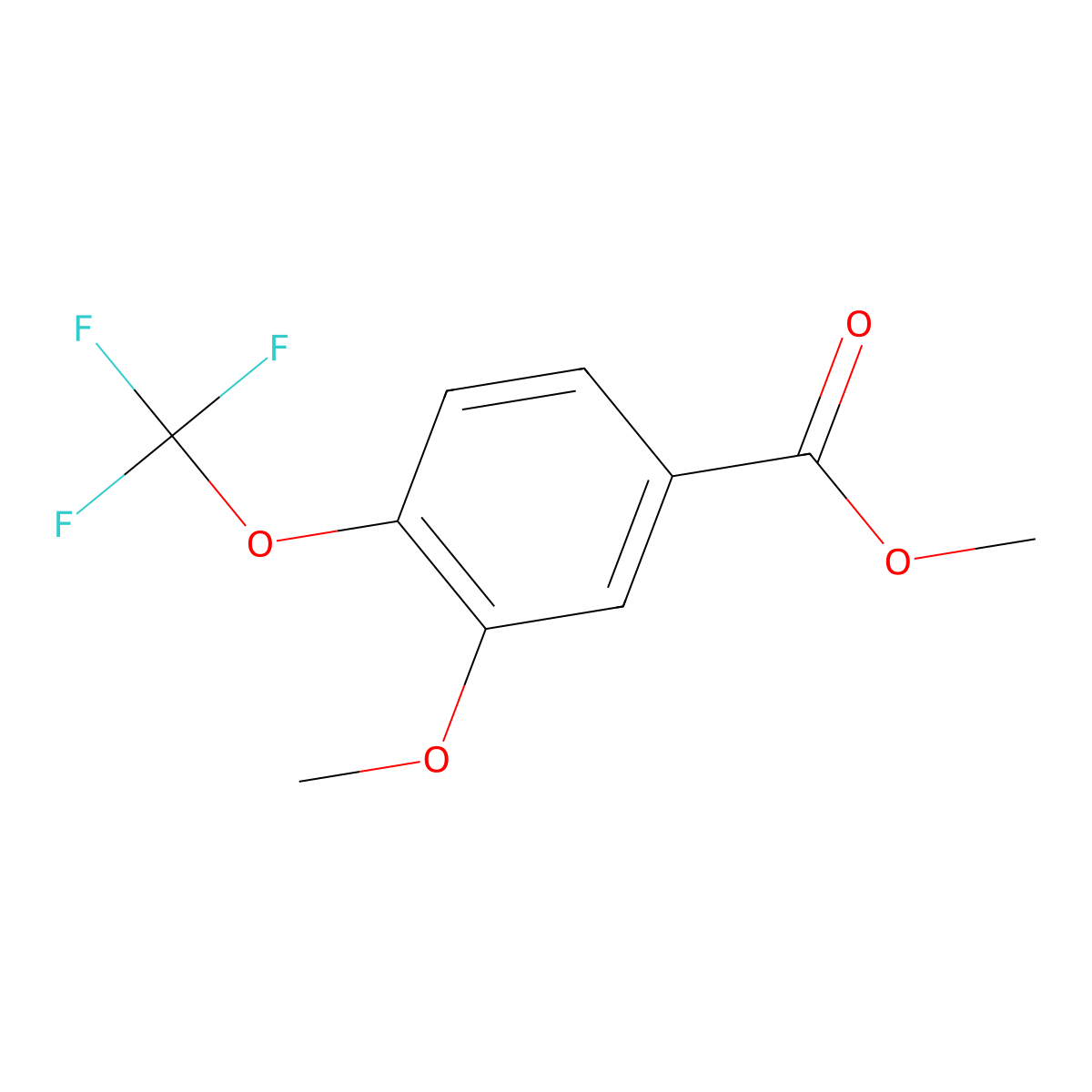 Methyl 3-methoxy-4-(trifluoromethoxy)benzoate molecular structure, CAS 1261827-94-4