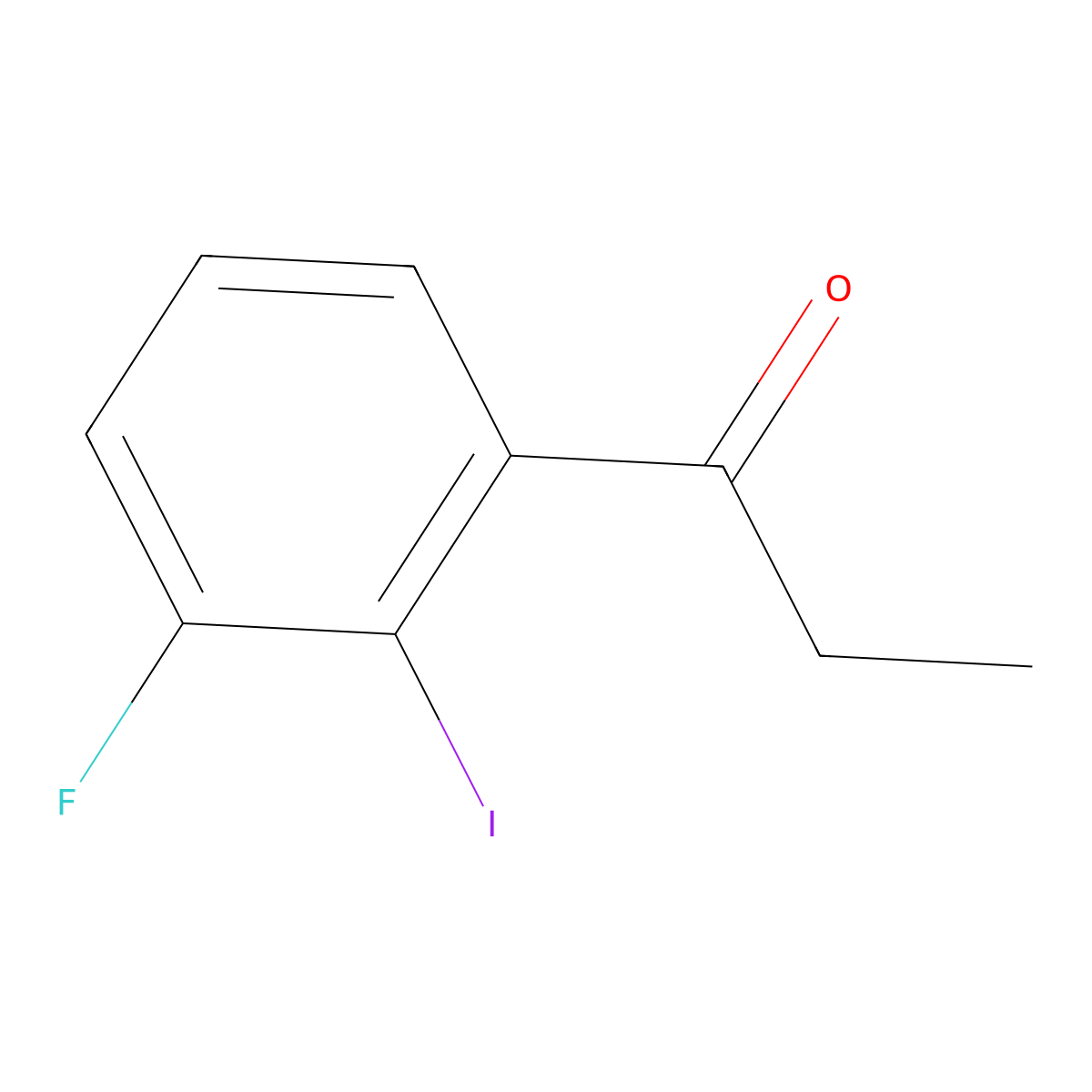 1-(3-Fluoro-2-iodophenyl)propan-1-one molecular structure, CAS 1261828-13-0