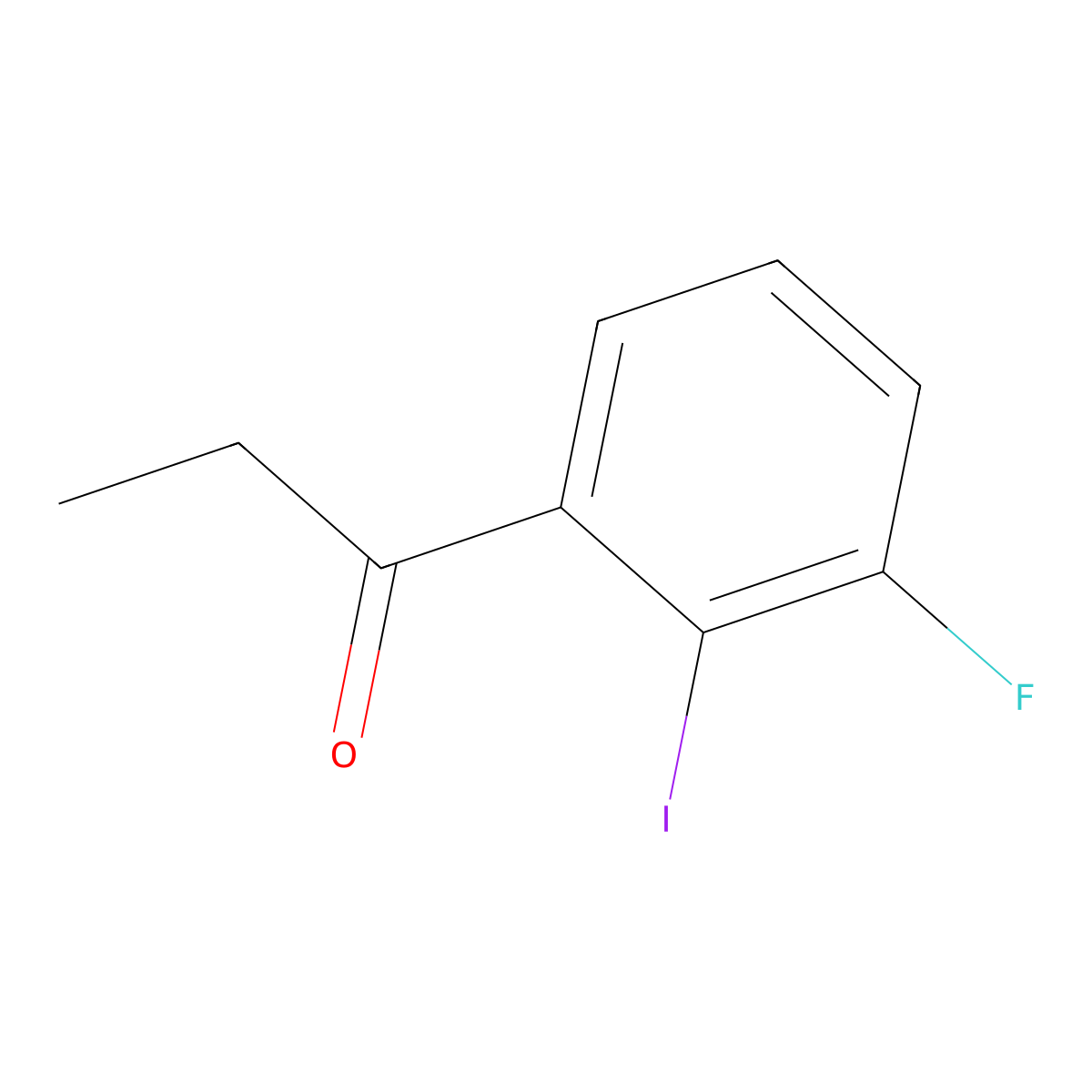 1-(3-Fluoro-2-iodophenyl)propan-1-one molecular structure, CAS 1261828-13-0