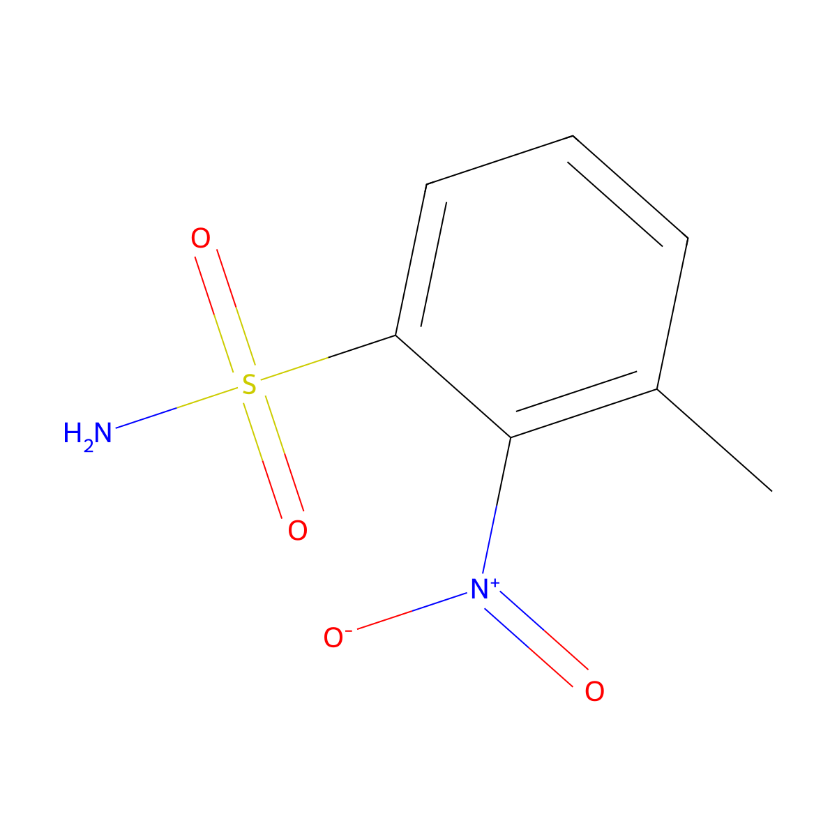 3-Methyl-2-nitrobenzene-1-sulfonamide molecular structure, CAS 1261828-27-6