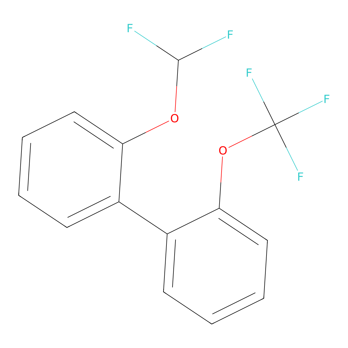 2'-(Difluoromethoxy)-2-(trifluoromethoxy)biphenyl molecular structure, CAS 1261828-33-4