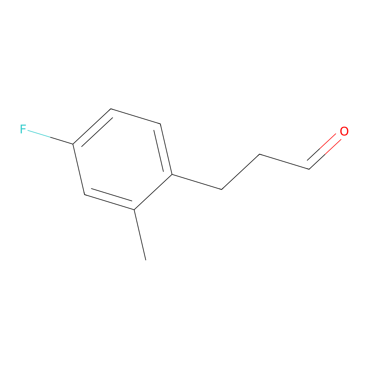 3-(4-Fluoro-2-methylphenyl)propanal molecular structure, CAS 1261828-34-5