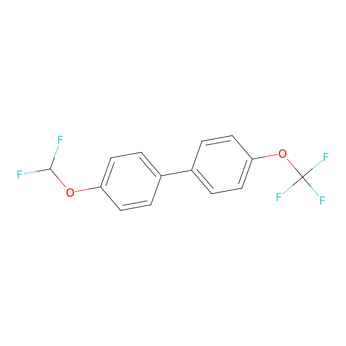 4-(Difluoromethoxy)-4'-(trifluoromethoxy)-1,1'-biphenyl molecular structure, CAS 1261828-35-6