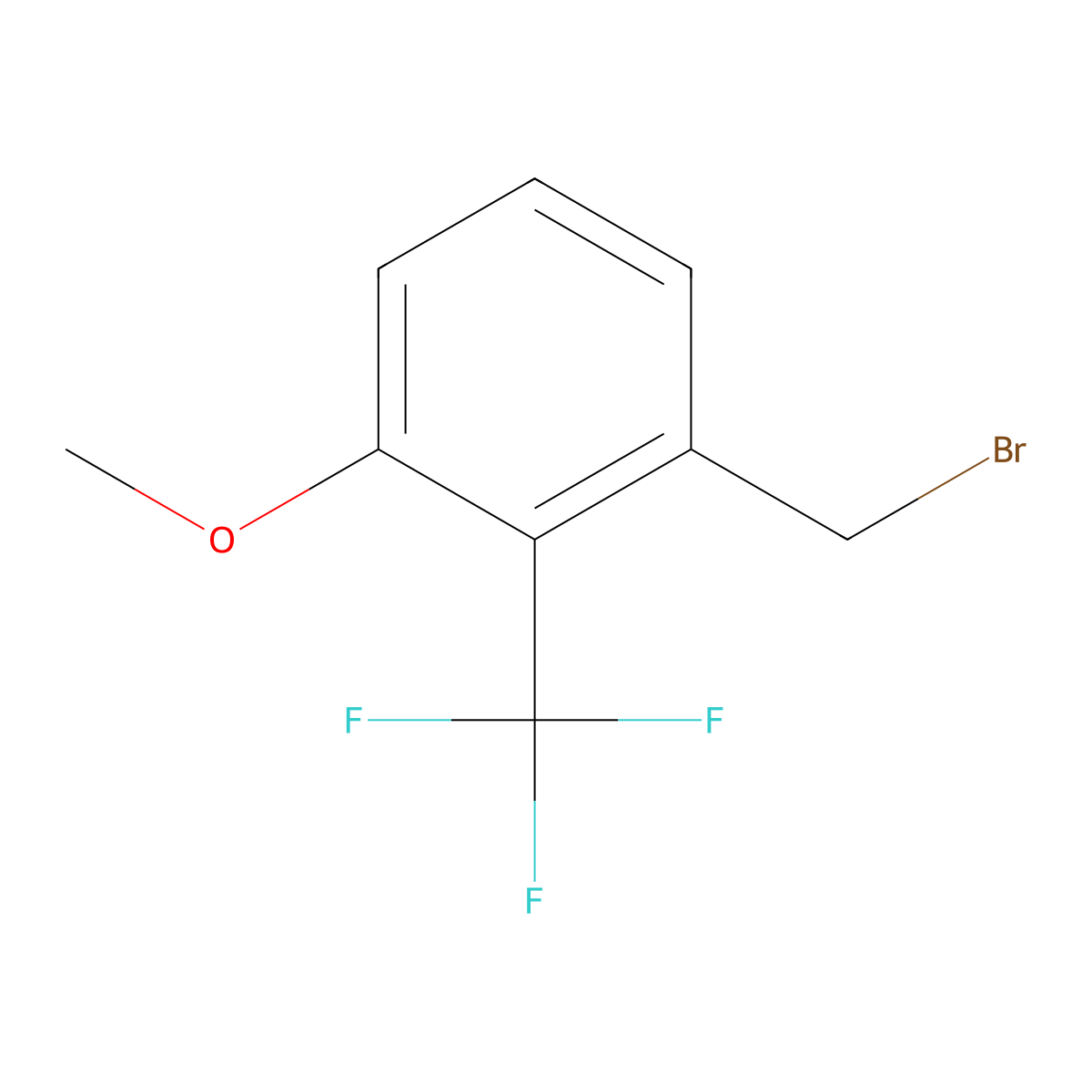 1-(Bromomethyl)-3-methoxy-2-(trifluoromethyl)benzene molecular structure, CAS 1261828-76-5