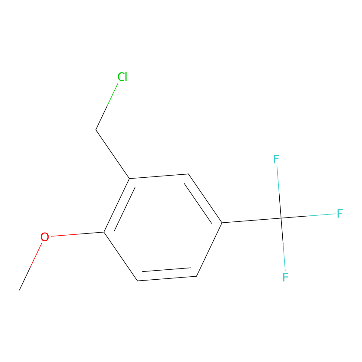 2-(Chloromethyl)-1-methoxy-4-(trifluoromethyl)benzene molecular structure, CAS 1261828-80-1