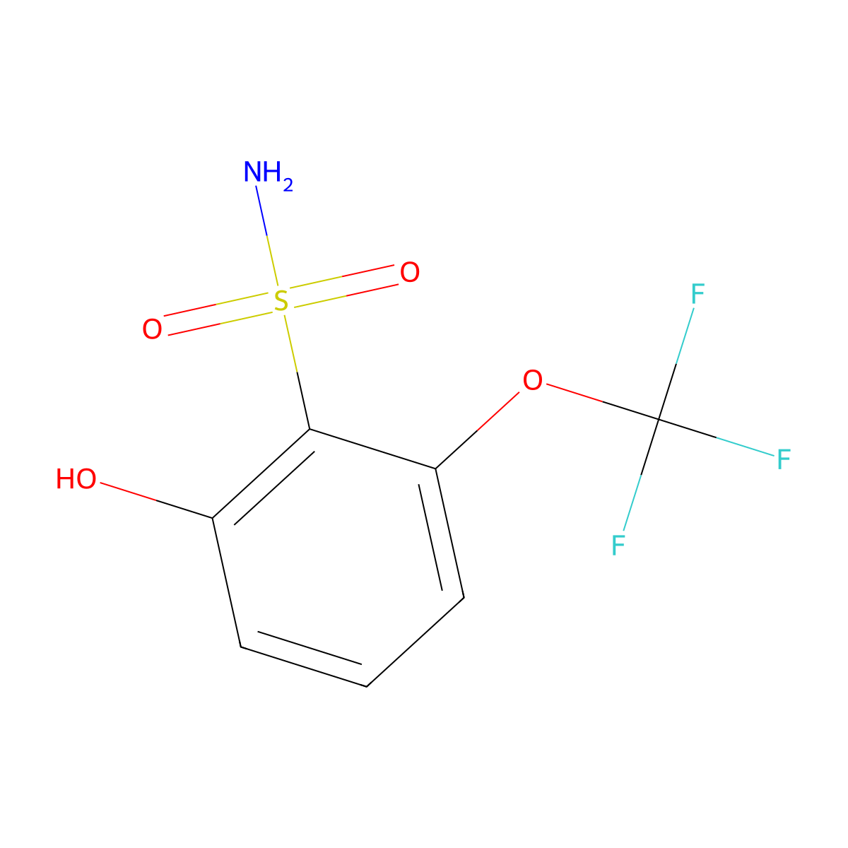 2-Hydroxy-6-(trifluoromethoxy)benzenesulfonamide molecular structure, CAS 1261829-22-4