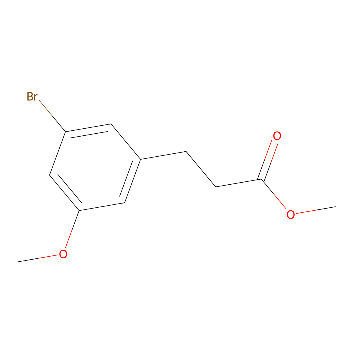 Methyl 3-(3-bromo-5-methoxyphenyl)propanoate molecular structure, CAS 1261829-45-1