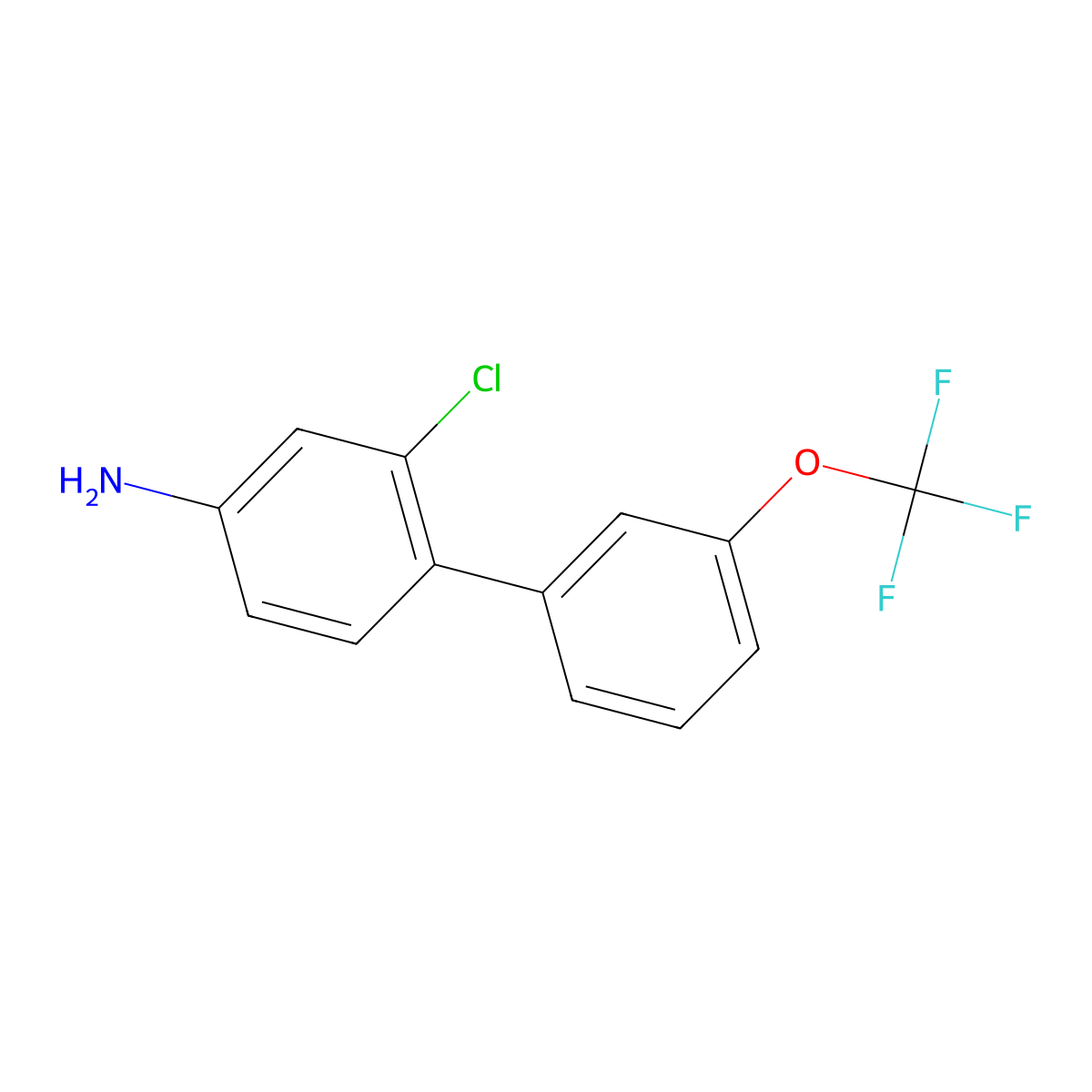 2-Chloro-3'-(trifluoromethoxy)-[1,1'-biphenyl]-4-amine molecular structure, CAS 1261829-64-4
