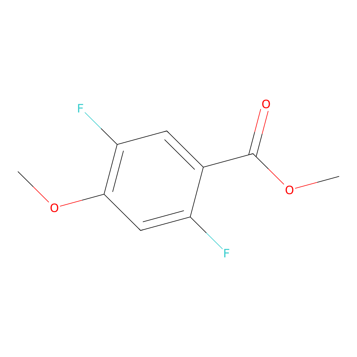 Methyl 2,5-difluoro-4-methoxybenzoate molecular structure, CAS 1261830-21-0