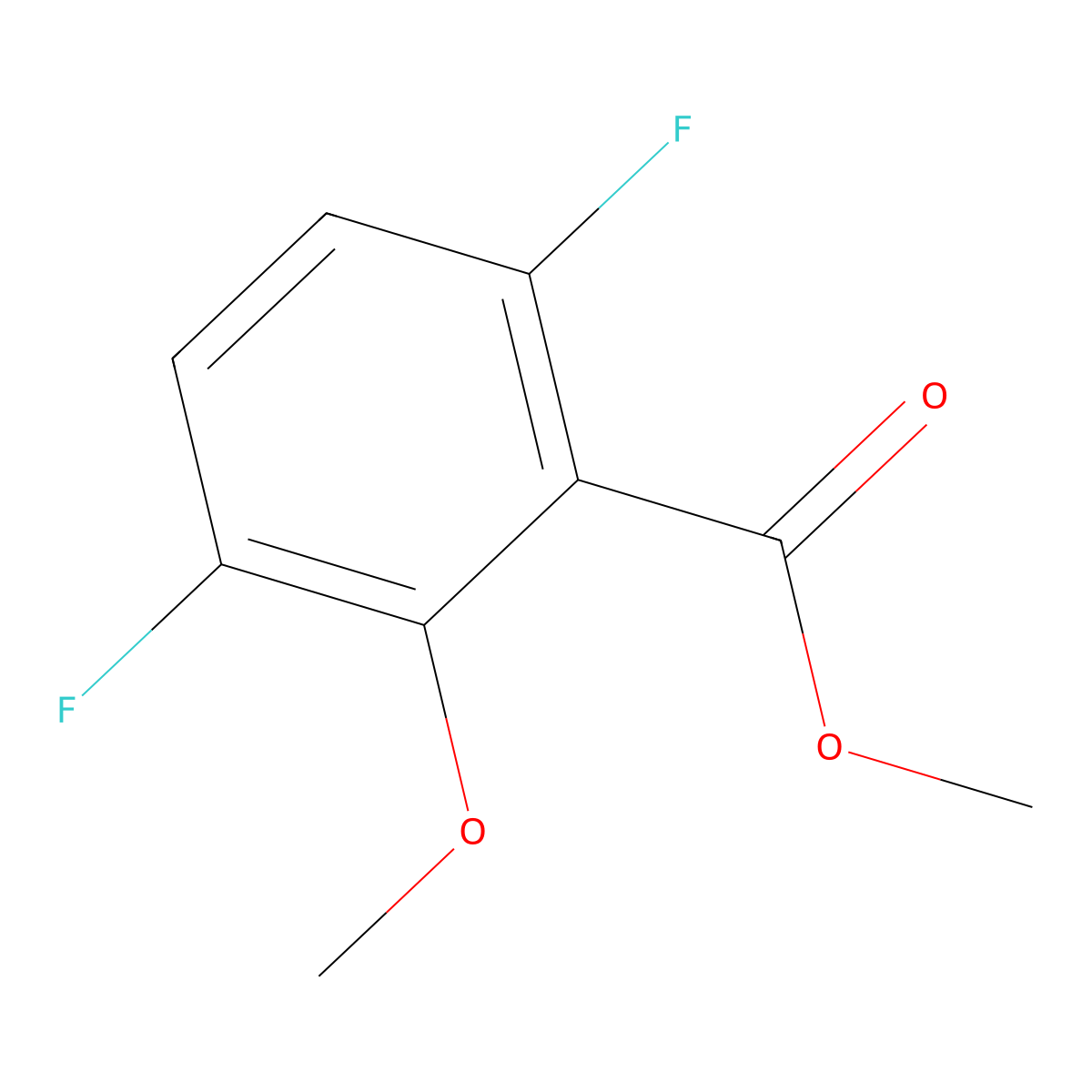 Methyl 3,6-difluoro-2-methoxybenzoate molecular structure, CAS 1261830-33-4